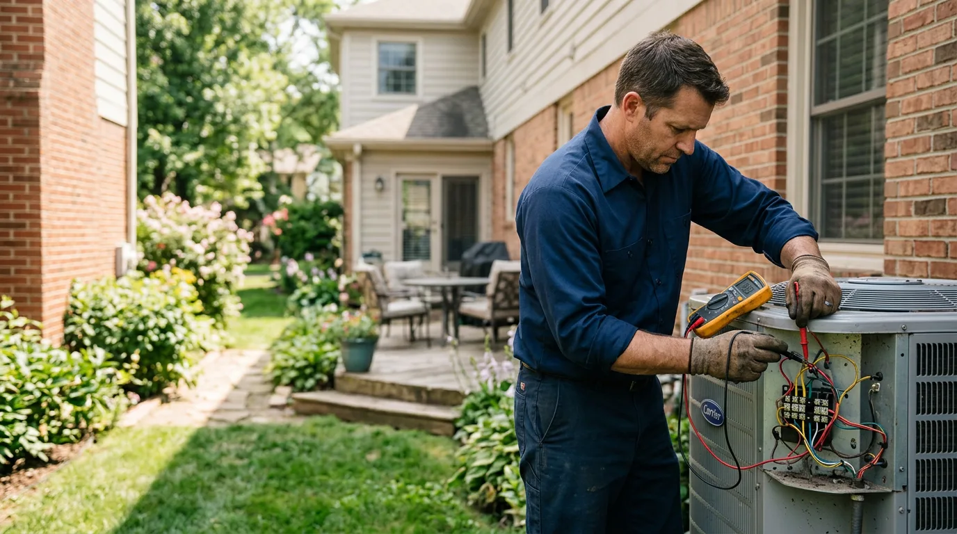 HVAC technician working near Reed City, MI